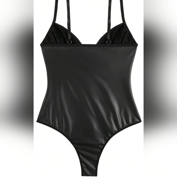 whimsigoth,grunge,dark fairy NEW Black Lace-Up sleeveless Bodysuit size Medium - Picture 2 of 8